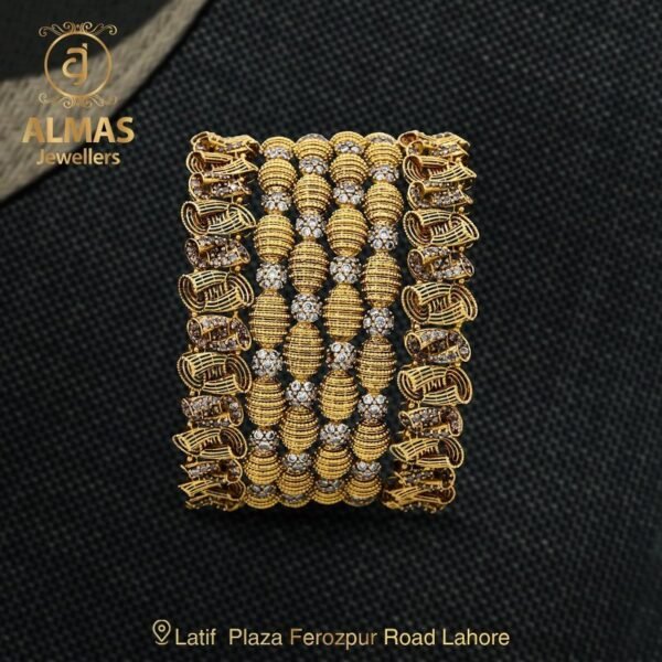 Buy online Preal Gold Bangle Design For Women in Lahore Pakistan. Gold Kangan bangle design for bridal weddings design in Lahore